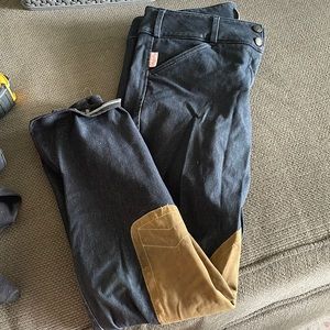 Tailored Sportsman Trophy Hunter breeches. Dark blue ‘denim’